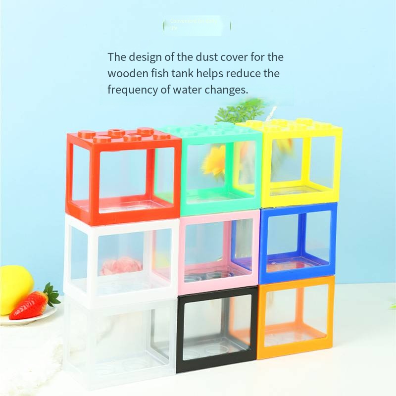 Aquarium Fish Goldfish - Akuarium Mini Bentuk Blok Unik untuk