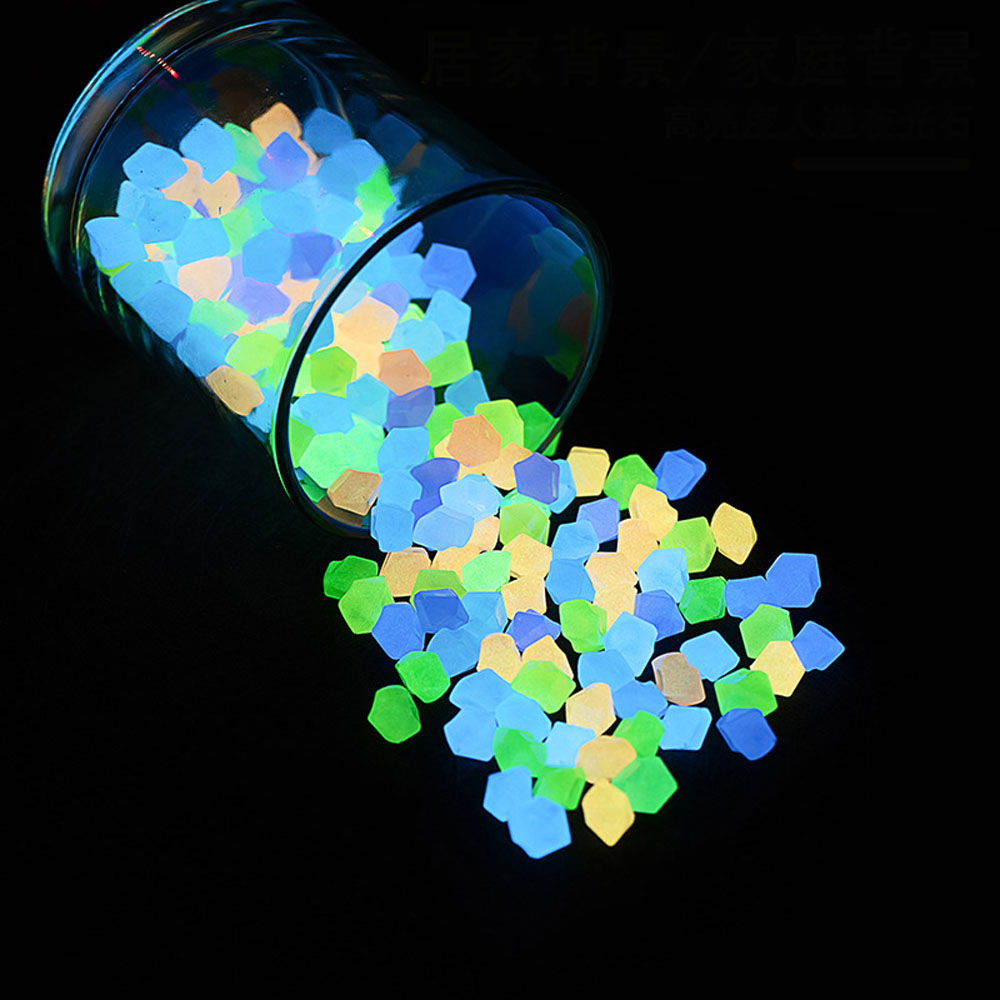 Aquarium Fish That Glow In The Dark - 100 Buah 14*11Mm Kerikil Gelap Luar