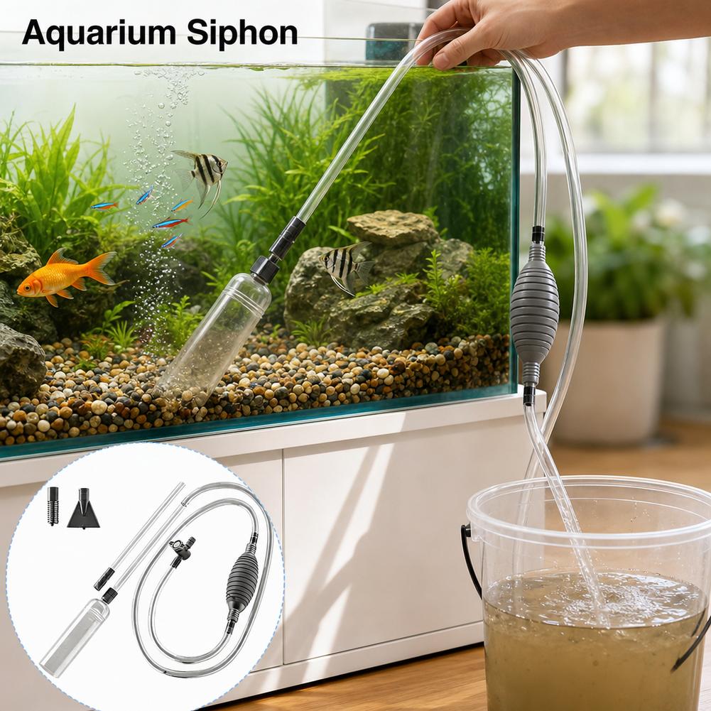 Cleaner Fish Aquarium - Alat Pengganti Air Akuarium Manual, Pembersih