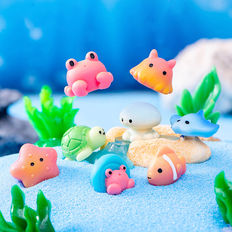 Aquarium Fish Dolphin - Resin kreatif hewan laut lumba-lumba qctopuse