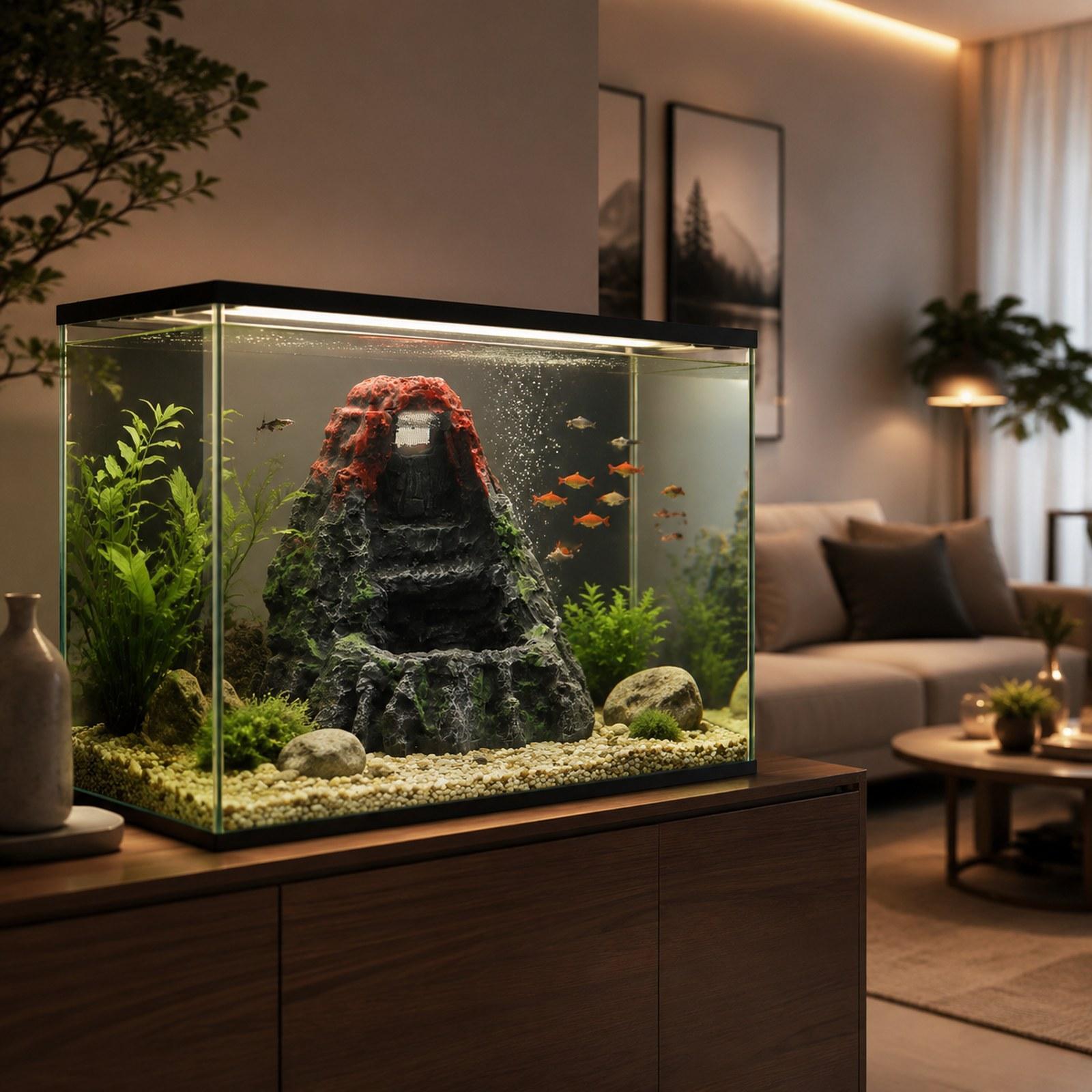 Ornamen Gunung Berapi Akuarium - Aquarium Fish Unique ulasan dan harga