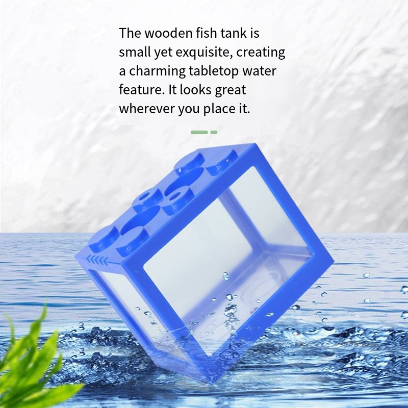 Akuarium Mini Bentuk Blok Unik - Aquarium Fish Goldfish ulasan dan harga
