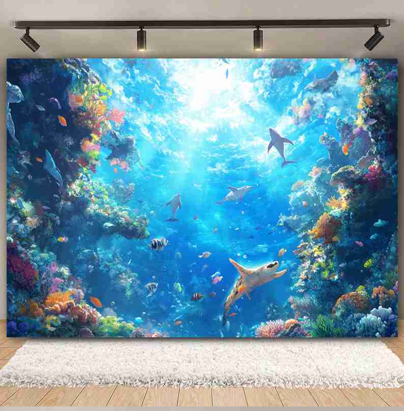 Latar Belakang Dunia Bawah Lau - Aquarium Fish Dolphin ulasan dan harga