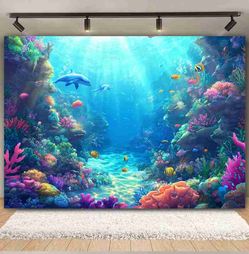 Latar Belakang Dunia Bawah Lau - Aquarium Fish Dolphin ulasan dan harga