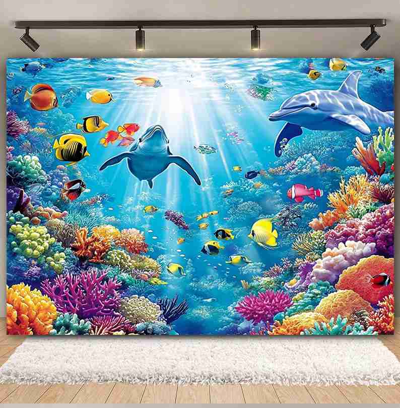 Latar Belakang Dunia Bawah Lau - Aquarium Fish Dolphin ulasan dan harga