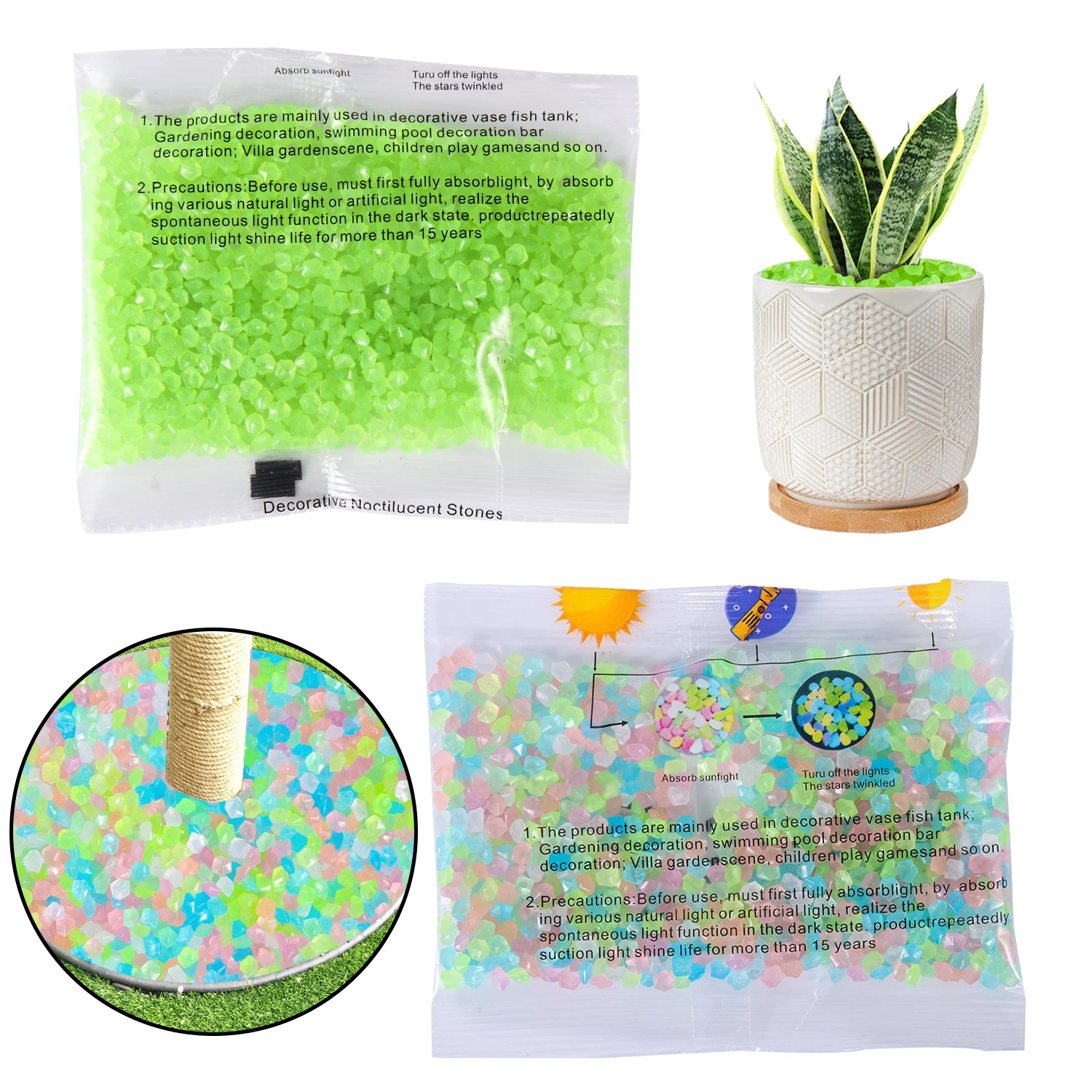 Pasir Bercahaya 50g/Kantong 3- - Aquarium Fish That Glow In The Dark ulasan dan harga