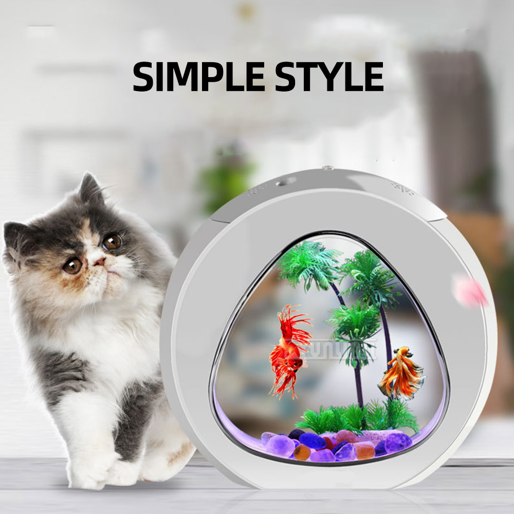 Tangki Ikan Desktop Kreatif 4L - Aquarium Fish Goldfish ulasan dan harga