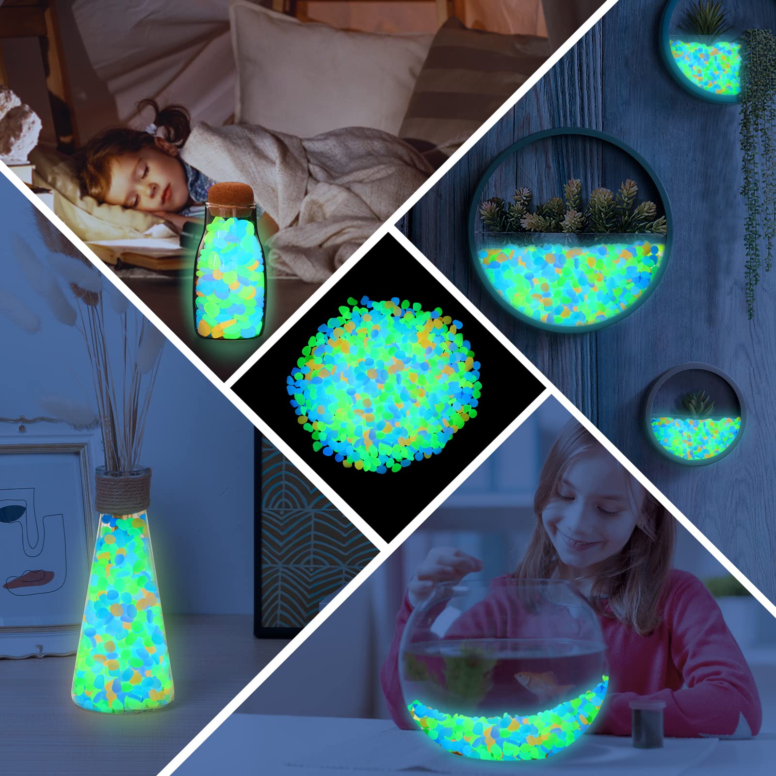 200 Buah Kerikil Taman Menyala - Aquarium Fish That Glow In The Dark ulasan dan harga