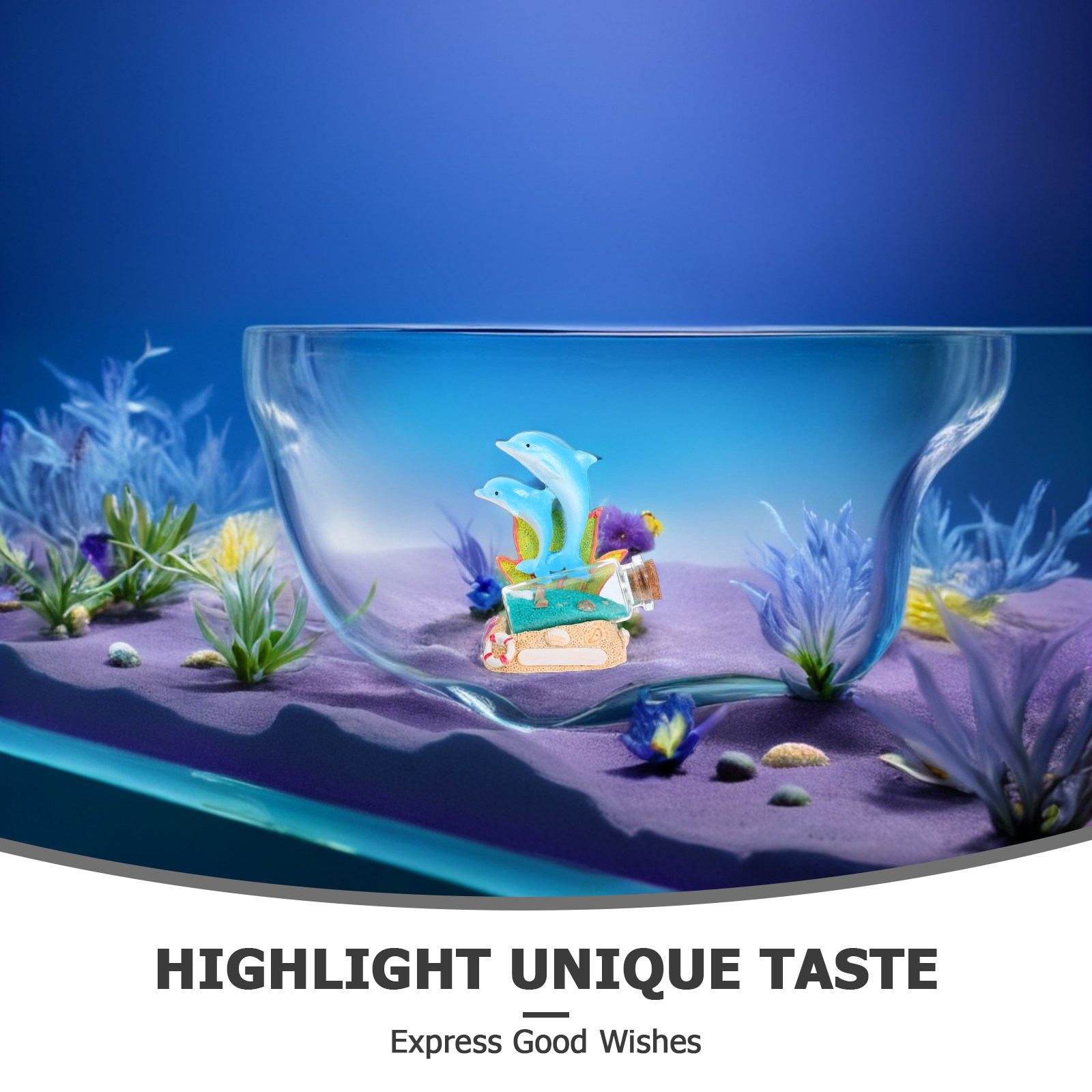 Patung Lumba-lumba Botol Apung - Aquarium Fish Dolphin ulasan dan harga