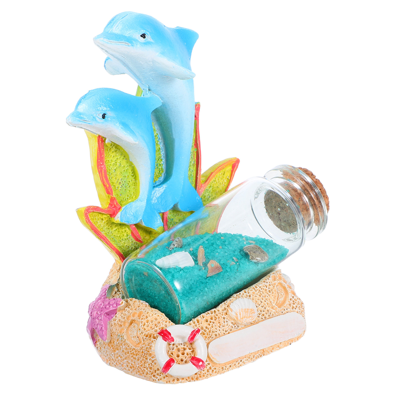 Patung Resin Lumba-lumba Botol - Aquarium Fish Dolphin ulasan dan harga