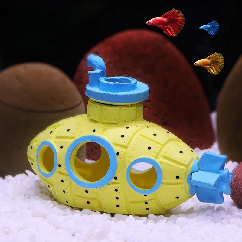 Ornamen Kapal Selam Resin Deko - Aquarium Fish Hiding Places ulasan dan harga