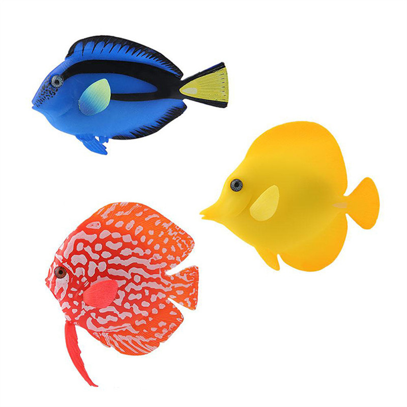 Dekorasi Akuarium Ikan Silikon - Aquarium Fish That Glow In The Dark ulasan dan harga