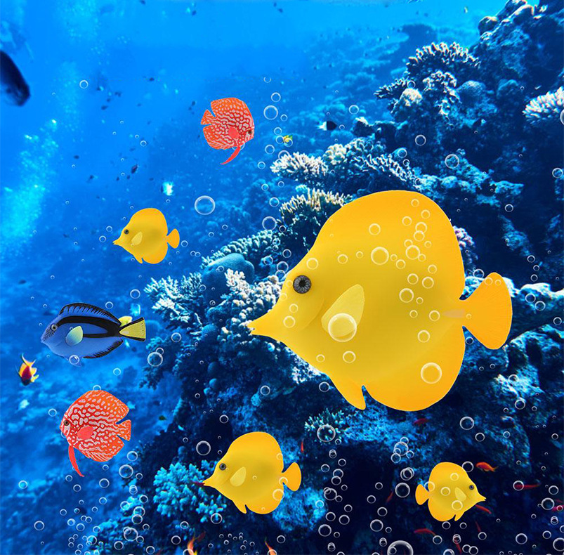 Dekorasi Akuarium Ikan Silikon - Aquarium Fish That Glow In The Dark ulasan dan harga
