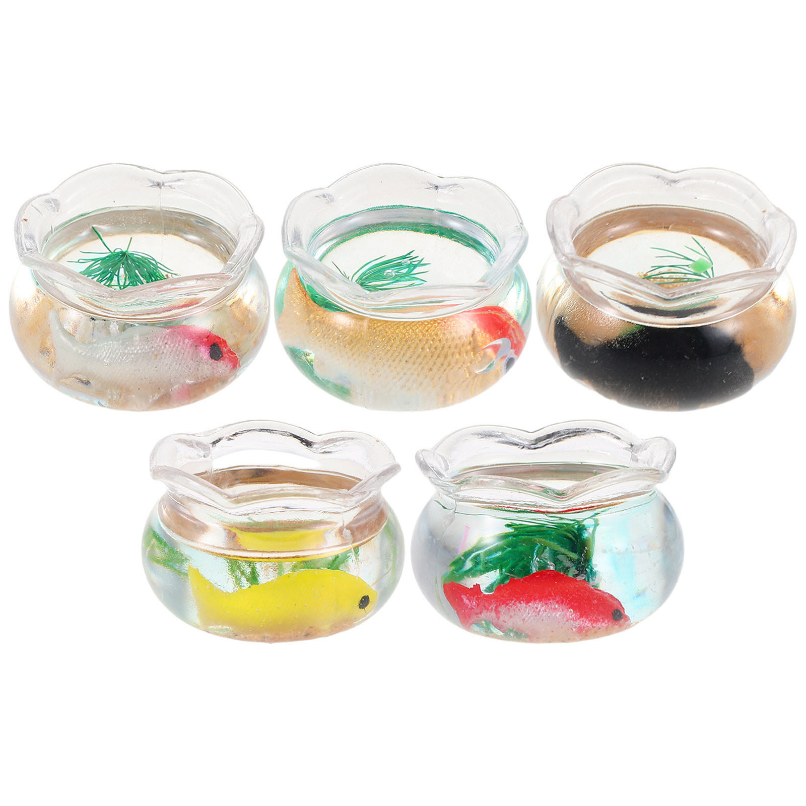 5Pcs Akuarium Mini Berbentuk B - Aquarium Fish Goldfish ulasan dan harga