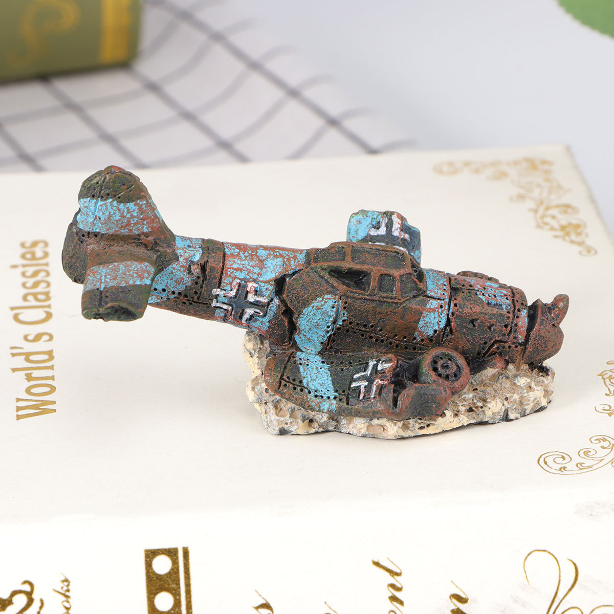 Ornamen Miniatur Pesawat Terha - Aquarium Fish Unique ulasan dan harga